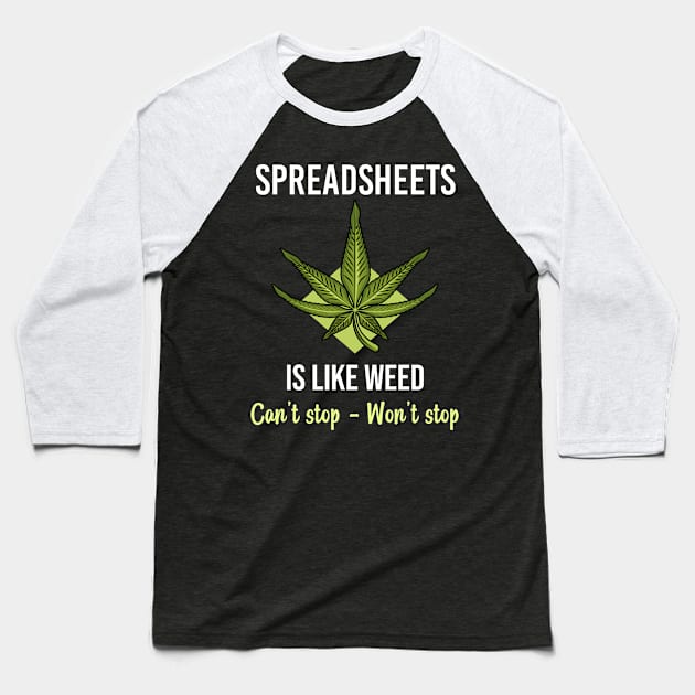 Cant stop Spreadsheets Spreadsheet Baseball T-Shirt by Hanh Tay